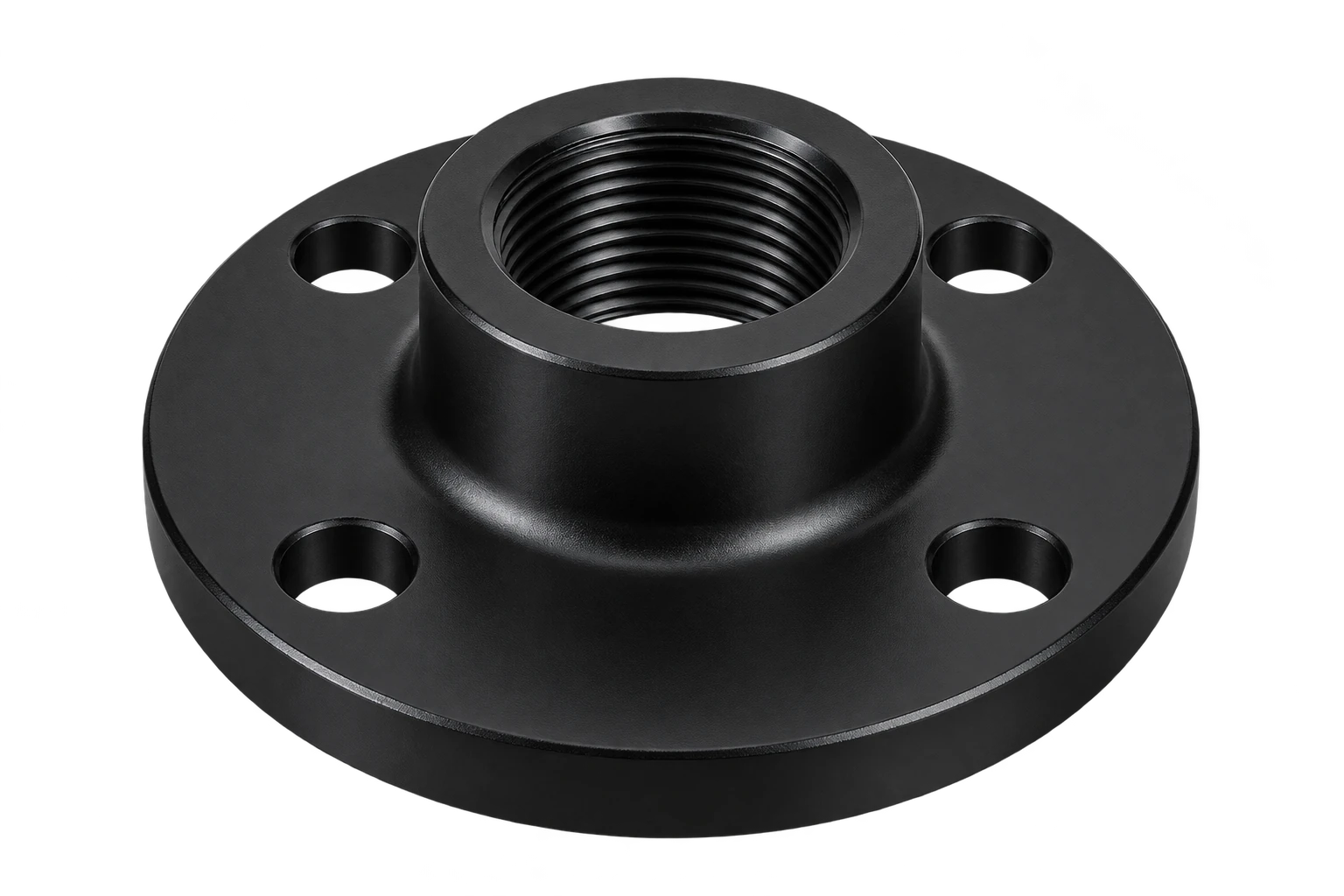 Black threaded flange