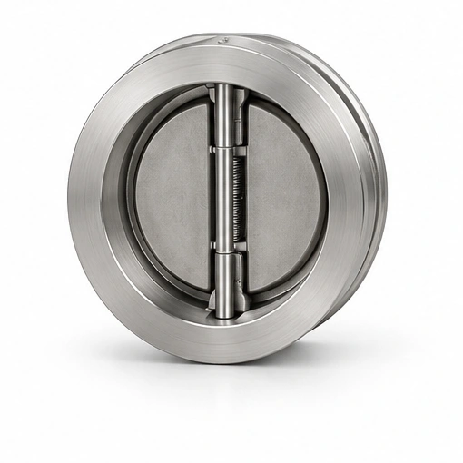 Dual-Plate Check Valve — Natural Stainless Steel